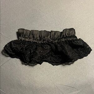 Victoria's Secret Black Ruffled Garter